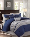 Madison Park Palmer Microsuede 7-pc. California King Comforter Set Bedding In Blue