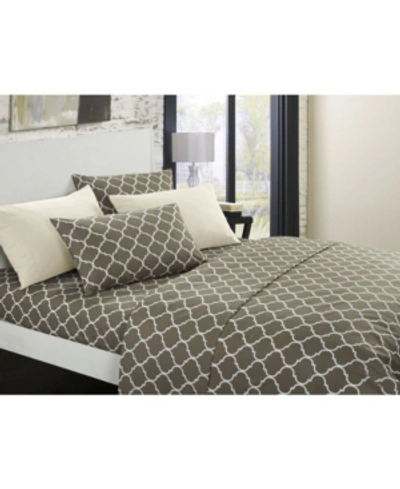 Chic Home Illusion 6-pc Queen Sheet Set Bedding In Taupe