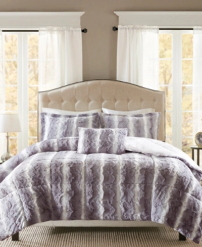 Madison Park Zuri 4-pc. King Comforter Set In Grey