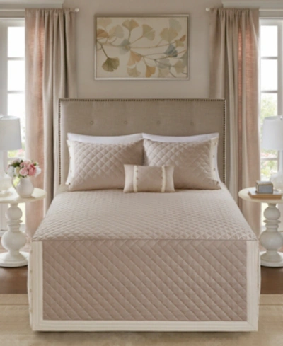 Madison Park Breanna Quilted 4-pc. Bedspread Set, Full/queen In Khaki