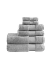 Madison Park Turkish Cotton 6-pc. Bath Towel Set Bedding In Silver