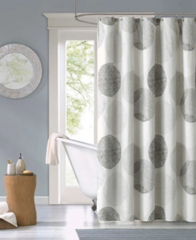 Madison Park Essentials Knowles Shower Curtain, 72" X 72" In Grey