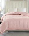 Madison Park Windom Lightweight Down Alternative Satin Trim Blanket, Full/queen In Blush