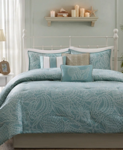 Madison Park Carmel 7-pc. King Comforter Set Bedding In Blue