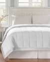 Madison Park Windom Lightweight Down Alternative Satin Trim Blanket, King In White