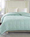 Madison Park Windom Lightweight Down Alternative Satin Trim Blanket, King In Seafoam