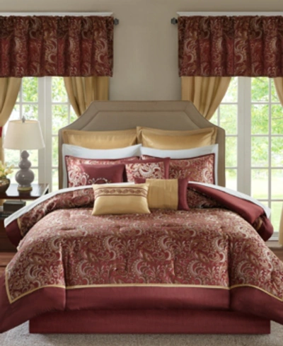 Madison Park Eleni 24-pc. Queen Room In A Bag Bedding In Red