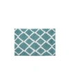 Madison Park Bittman Tufted Reversible Microfiber Bath Rug, 21" X 34" In Aqua