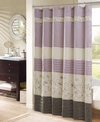 MADISON PARK SERENE FLORAL EMBROIDERED SHOWER CURTAIN, 72" X 72"