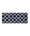 Madison Park Bittman Tufted Reversible Microfiber Bath Rug, 24" X 60" In Navy