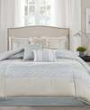 Madison Park Addison 7-pc. Queen Comforter Set Bedding In Aqua