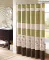 MADISON PARK SERENE FLORAL EMBROIDERED SHOWER CURTAIN, 72" X 72"