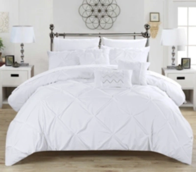 Chic Home Hannah 8 Piece Twin Bed In A Bag Comforter Set Bedding In White