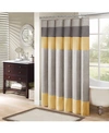 Madison Park Amherst Shower Curtain, 72" X 72" In Yellow
