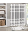 Madison Park Spa Waffle 3m-scotchgard Shower Curtain, 72" X 72" Bedding In Grey