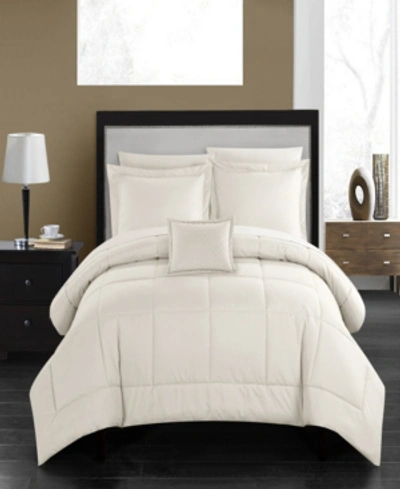 Chic Home Jordyn 8 Piece Queen Bed In A Bag Comforter Set Bedding In Beige
