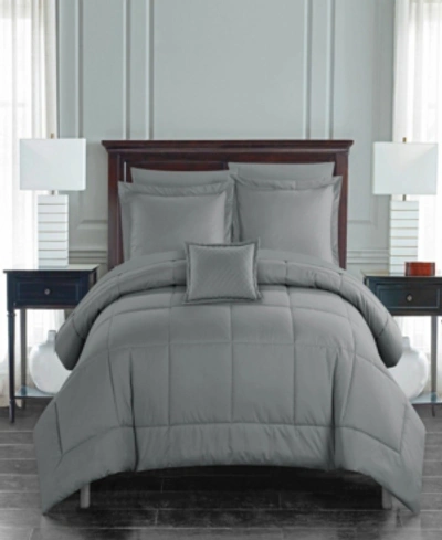 Chic Home Jordyn 8 Piece King Bed In A Bag Comforter Set Bedding In Grey