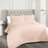 Lush Decor Ava Cotton 3-piece King Quilt Set In Blush