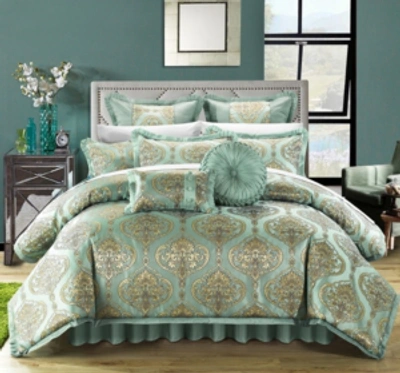 Chic Home Como 9-pc Queen Comforter Set Bedding In Blue