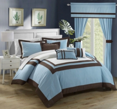Chic Home Ritz 20-pc Queen Comforter Set Bedding In Blue