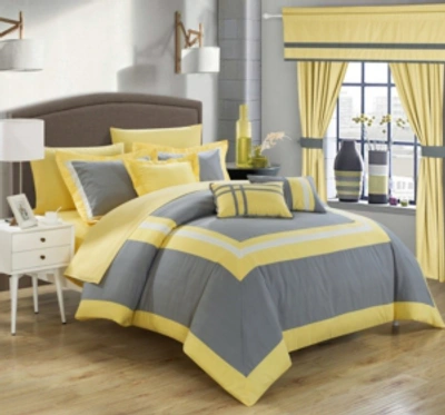 Chic Home Ritz 20-pc Queen Comforter Set Bedding In Silver