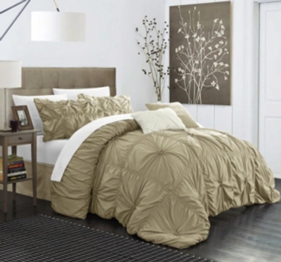 Chic Home Halpert 6-pc King Comforter Set Bedding In Taupe