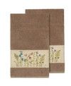 LINUM HOME SERENITY 2-PC. EMBELLISHED BATH TOWEL SET