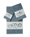 Linum Home Annabelle 3-pc. Embellished Towel Set Bedding In Blue