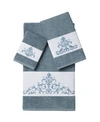 Linum Home Scarlet 3-pc. Embellished Towel Set Bedding In Blue