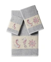 LINUM HOME EASTON 3-PC. EMBELLISHED TOWEL SET BEDDING