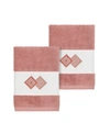 Linum Home Noah 2-pc. Embellished Washcloth Set Bedding In Pink