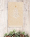 LINUM HOME CHRISTMAS TREE SCROLL 100% TURKISH COTTON HAND TOWEL