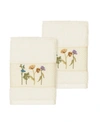 Linum Home Serenity 2-pc. Embellished Washcloth Set Bedding In Light Beige