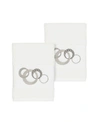 Linum Home Annabelle 2-pc. Embellished Washcloth Set Bedding In White
