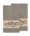 Linum Home Annabelle 2-pc. Embellished Bath Towel Set Bedding In Grey
