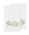 Linum Home Serenity 2-pc. Embellished Bath Towel Set Bedding In White