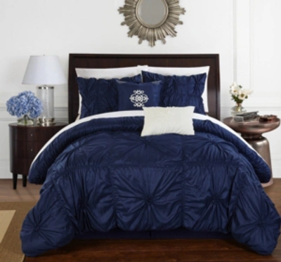 Chic Home Halpert 6-pc Queen Comforter Set Bedding In Navy