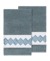 Linum Home Noah 2-pc. Embellished Bath Towel Set Bedding In Blue