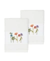 LINUM HOME SERENITY 2-PC. EMBELLISHED WASHCLOTH SET