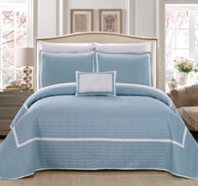 Chic Home Mesa 8 Piece King Quilt Set Bedding In Blue