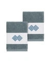 Linum Home Noah 2-pc. Embellished Washcloth Set Bedding In Blue