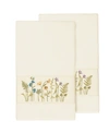 Linum Home Serenity 2-pc. Embellished Bath Towel Set Bedding In Light Beige