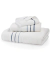 Hotel Collection Ultimate Micro Cotton Borderline 13" X 13" Washcloth, Created For Macy's Bedding In Blue