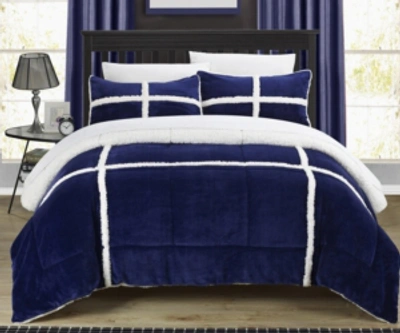 Chic Home Chloe 3-pc Queen Comforter Set Bedding In Navy