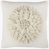 RIZZY HOME 18" X 18" 3-D FLORAL DOWN FILLED PILLOW
