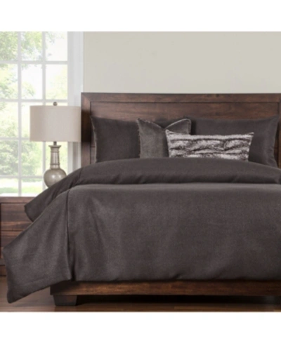 Siscovers Silk Route Shitake 6 Piece Cal King Duvet Set Bedding In Charcoal