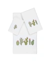 LINUM HOME MILA 3-PC. EMBROIDERED TURKISH COTTON TOWEL SET BEDDING