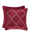 J Queen New York Maribella Embellished Decorative Pillow, 18" X 18" In Crimson