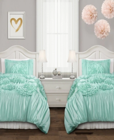 Lush Decor Serena 2pc Twin Xl Comforter Set Bedding In Aqua