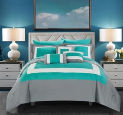 Chic Home Jake 10-pc Queen Comforter Set Bedding In Turquoise